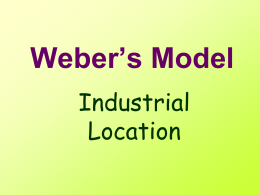Weber`s Model