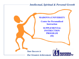 SI Promotional PP - Mansfield University of Pennsylvania