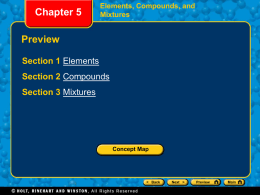 Chapter 5 Elements, Compounds, and Mixtures