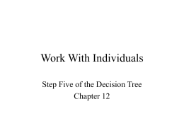 Work with Individuals