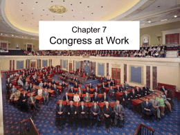 Government - Ch. 7 - Congress at Work