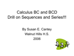 Course: AP Calculus BC - D. Caldwell