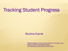 Tracking Student Progress Created by M. Gough using R. Marzano`s