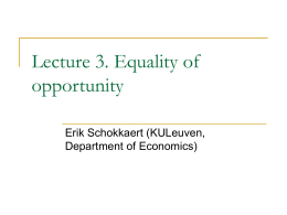 Lecture 3. Equality of opportunity - DARP