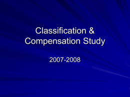 2007/2008 Comparison Study