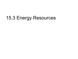 15.3 Energy Resources