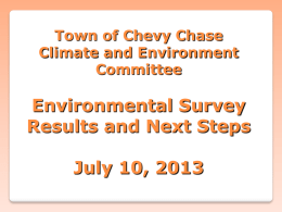 Survey Results Presented to the Town Council