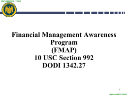 FMAP Briefing - Joint Services Support
