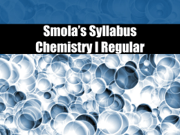 Chem Regular Course Syllabus