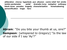 alliteration chorus hyperbole pun allusion comic