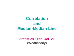 Correlation and Median-Median Line