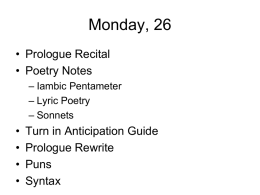 Poetry notes