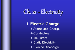 I. Electric Charge - Moore Middle School