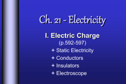 I. Electric Charge