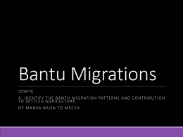 Bantu Migrations