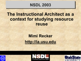 Short Presentation - NSDL Project Archive