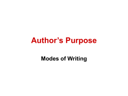 author`s purpose lesson