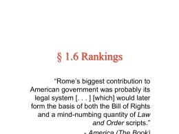 § 1.6 Rankings
