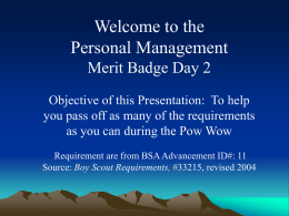 Personal Management MB Day 2 1Nov05