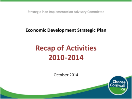 Cornwall Strategic Plan - Strategies and Action Plans 2014