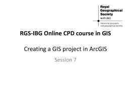 Creating a GIS project in ArcGIS