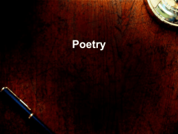 Intro to different types of poetry Website