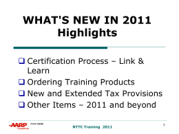 NTTC Training 2011