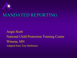 Mandated Reporting - deafed-childabuse-neglect-col