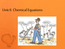 Unit 6 Stoichiometry - Mr. Deets