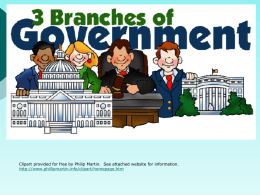 What are the three branches of government?