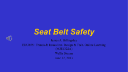Seat Belt Safety - ePortfolioJBillingsley