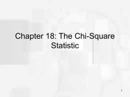 Chapter 18: Hypothesis Tests with Chi
