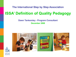 ISSA Definition of Quality Pedagogy