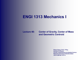 ENGI 1313 Mechanics I - Faculty of Engineering and Applied Science