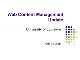 Content Management Systems - University of Louisville Public
