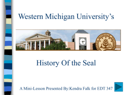 History of WMU Seal - Western Michigan University