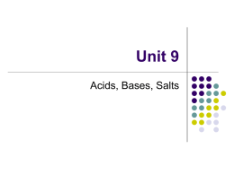 Unit 9 Acids, Bases,Salts