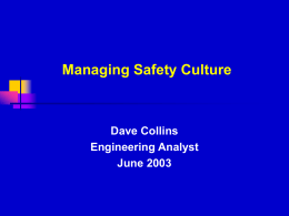 New Methods for Safety Culture