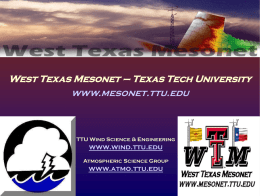 West Texas Mesonet Lap-3000 Radar Profiler with RASS