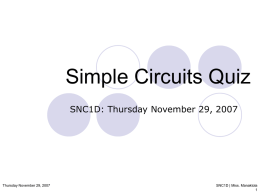 Simple Circuits Quiz