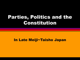 Parties, Politics and the Constitution