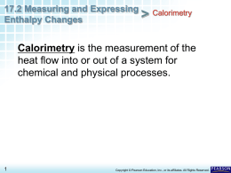 17.2 Measuring and Expressing Enthalpy Changes
