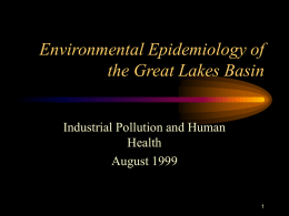 Environmental Epidemiology of the Great Lakes