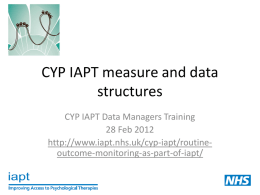 CYP IAPT data spec