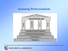 Assessing Professionalism