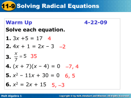 radical equation