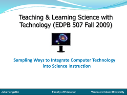 Sampling Ways to Integrate Technology Into Science Instruction