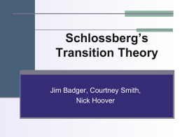 Schlossberg`s Transition Theory