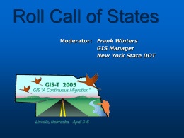 Roll Call of States - GIS-T