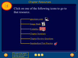 Chapter 1 resources
